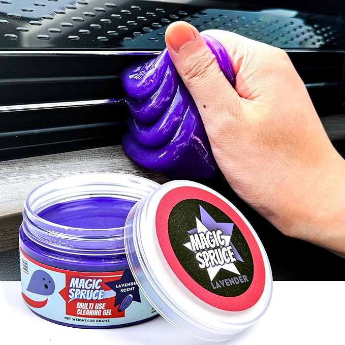 Magic Spruce Car Cleaning Gel Detailing Putty Interior Cleaner 2 Pack Car Slime Pc Laptop Computer Detail Tools Cleaning Accessories Stocking Stuffers for Men Women for Gifts for Men Women