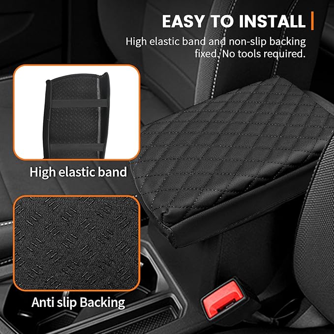 Car Center Console Cover Armrest Cover for Volkswagen Taos (S, SE, SEL) 2022 2023 2024 2025 Center Console Pad Interior Accessories Car Armrest Seat Box Cover Protector