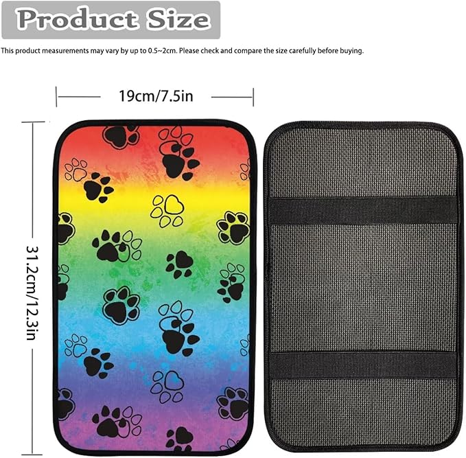Horeset Paw Center Console Armrest Cover for Men Women, Anti-Scratch Car Arm Rest Cover Pad Accessories Interior Decor