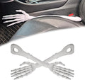 Oulores No Drop Seat Guard 2PCS Halloween Skull Arm Car Seat Gap Filler Car Seat Side Gap Filler Between Car Seat Catcher for All Cars (White)