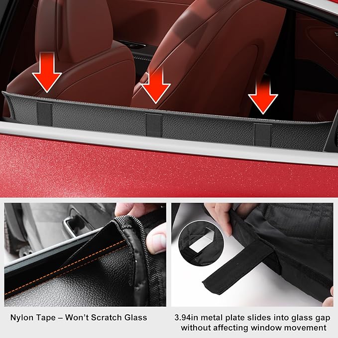 Surfcabin Dog Car Door Protector – 20% Larger Design for Sedans, Family Cars and Small SUVS, 2 Packs Thickened PU Material Waterproof Door Panel Covers, Protects Doors from Dog Scratching