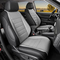 HKZ Fit CRV Car Seat Covers Full Set for Honda CR-V 2023 2024 2025 2026 CRV LX;EX;EX-L;Sport;Touring;Special Edition & Hybrid Model - Leather (Black/Gray)