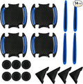 Car Door Protector-Door Handle Shielding Film, Door Dampening Pads, and Door Corner Guards for All Car Models - Noise Reduction & Anti-Scratch Solution (Blue)