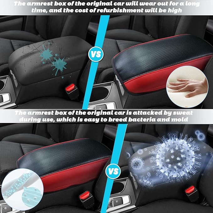 SHAOHAO for 2024 2025 Subaru Ascent Car Armrest Cover for 2019-2023 2024 2025 Subaru Ascent Accessories Center Console Cover Ascent 2023 2024 2025 Arm Rest Console Lid Protector Cushion Cover Pad