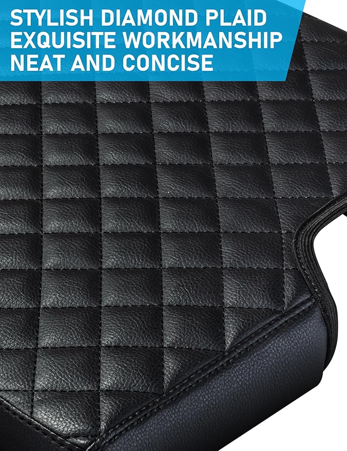 Center Console Cover for Ford F150 F250 F350 F450 F550 2015-2025 with 40/20/40 Jump Seat, PU Leather Middle Console Cover Armrest Seat Box Lid Protective Cover
