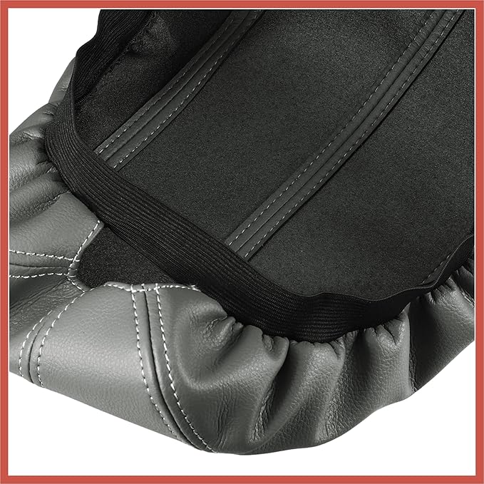 ACROPIX Car Center Console Armrest Cover for Cadillac XTS 2013-2019 Faux Leather Interior Arm Rest Cover Elbow Cushion Pad Gray Car Parts