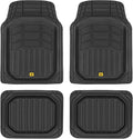Cat® CAMT-9014 (4-Piece) Heavy Duty Deep Dish Rubber Floor Mats, Trim to Fit for Car Truck SUV & Van, All Weather Total Protection Durable Liners