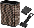 1 Pcs Universal Car Trash Can Hanging 4.3" Length 2.8" Width 5.5" Height Trash Bin with Hook and Back Clip Champagne Plastic Rhinestone