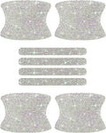kingsea 8pcs Bling Car Door Handle Protector Stickers,Crystal Rhinestone Glitter Car Door Handles Cup Scratch Protectors Decals Universal (Colorful)