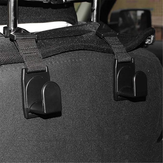 YOCTM 2-Pack Seat Headrest Hooks for for 2018 2019 2020 2021 2022 Jeep Wrangler JL JLU Unlimited Sahara Sports Rubicon Gladiator JT Car Back Seat Organizer Hanger Storage Hook Space Saving