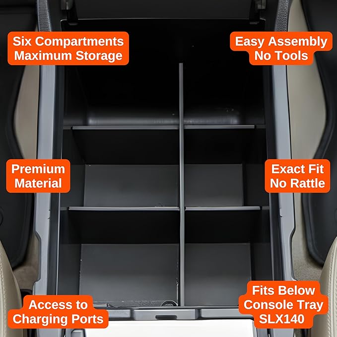 Vehicle OCD - Center Console Divider and Tray Organizer for Toyota 4Runner (2003-2009) - Made in USA - SLX510