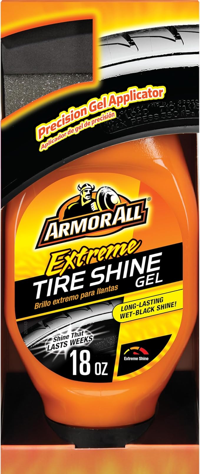 Armor All Extreme Tire Shine Gel, Tire Shine for Restoring Color and Tire Protection, 18 Fl Oz (Pack of 2)