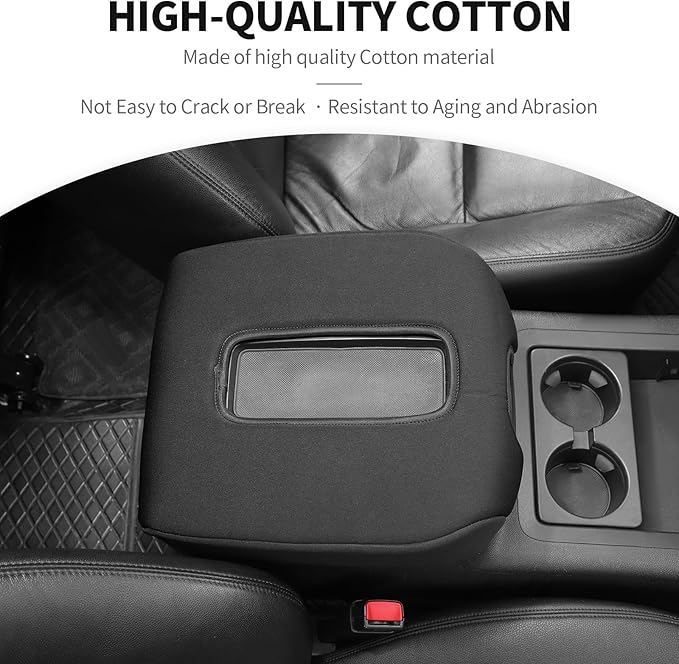JeCar Armrest Cover Neoprene Center Console Cushion Pad Compatible with Chevy Silverado/Suburban/Tahoe/Avalanche/GMC Yukon 2007-2013