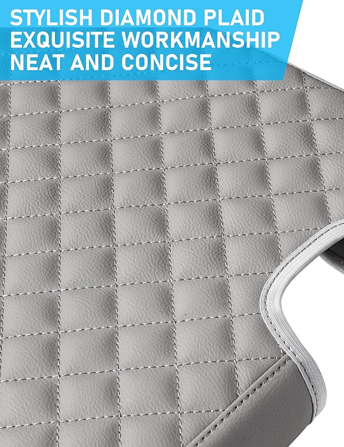Center Console Armrest Cover for 2015-2025 Ford F150 F250 F350 F450 F550 with 40/20/40 Jump Seat, PU Leather Middle Console Cover Seat Box Lid Protective Cover Cushion Pad, Truck Accessories