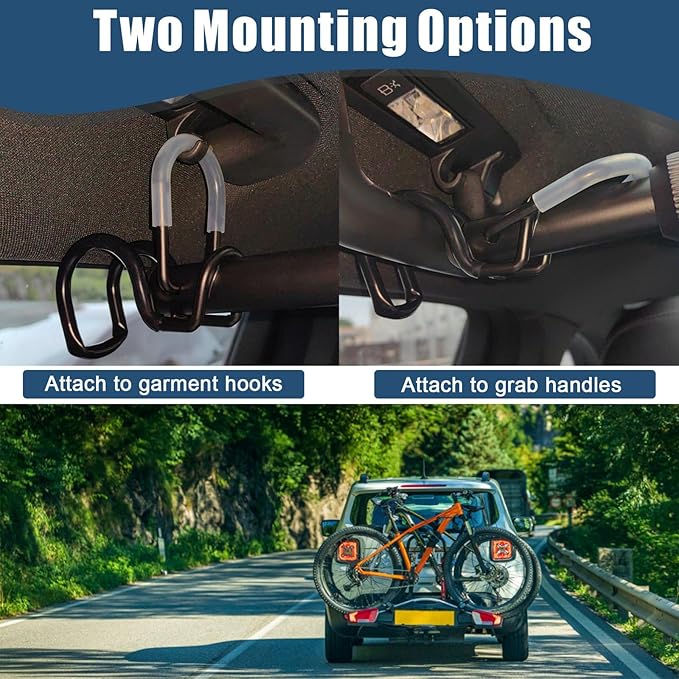 Car Clothes Hanger Bar Heavy Duty Clothing Rod for Vehicle Adjustable Cloth Storage Organizers Automotive Travel Outdoor Hanging Drying Rack for Truck SUV(Extend from 30'' to 66''/Hold up to 120lbs)