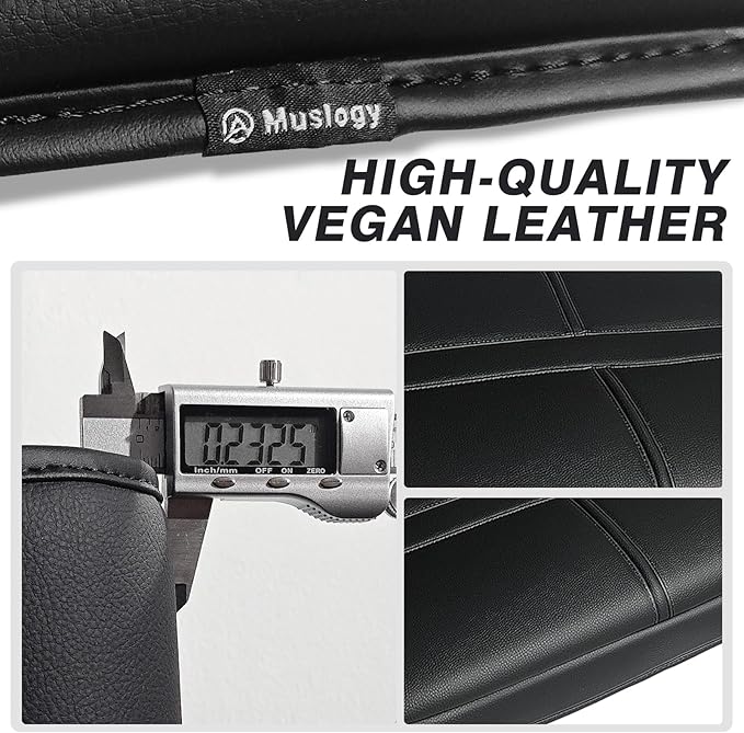 Muslogy Center Console Armrest Cover Compatible with Dodge Ram1500/2500/3500 2002-2012 Comfort Armrest Pad Arm Rest Cushion Vegan Leather Protector Regular Thick(Jump Seat ONLY)