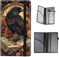 Tudguiloae Car Registration and Insurance Card Holder, Trunk Document Holder Organizer, Essential Vehicle Glove Box Organizer PU Leather Wallet for Driver,Crow Book