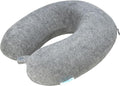 Bliss Neck Pillow - Lightweight U-Shaped Memory Foam Travel Neck Pillow with Snap Closure for Airplanes, Traveling, Offices, Cars, Grey Terry