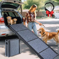 71" X-Long Dog Ramp for Car, Foldable Dog Ramps for Large Pets, Portable Dog Ramp for Truck, 17" Wide Dogs Car Ramp with Non-Slip Rug Surface, Pet Ramps for Large Dogs Up to 250LBS for SUV Truck-XL