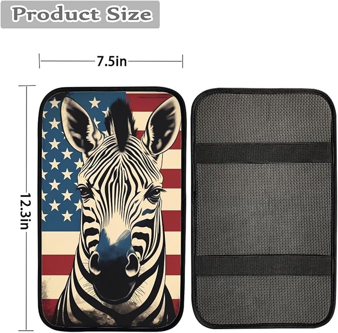 Car Center Console Pad, Universal Waterproof Car Armrest Seat Box Cover, Car Interior Accessories for Most Vehicle SUV Truck Vintage American Flag Zaber Car Armrest Pad
