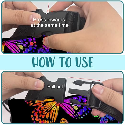KXWQTRDD Car Garbage Bag Watercolor Colorful Butterflies Hanging Canvas Car Trash Bag Waterproof Drawstring Car Back Seat Organizer for Car Back Front Seat Console with Adjustable Buckle