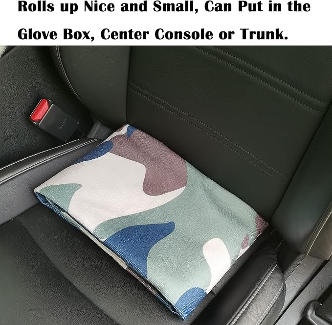 LoyaGour Car Seat Cover Protector Front Seats,for Gym Workout,Running,Swimming,Beach and Hiking,Waterproof Sweat Towel Bucket Seat Covers for Cars SUV Trucks (Camouflage, 2Pcs)