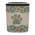 BIGCARJOB Bohemian Paw Car Trash Can for Back Seat,Multipurpose Car Garbage Bin with Adjustable Straps Reusable Auto Trash Bin Garbage Bags,Boho Car Accessories