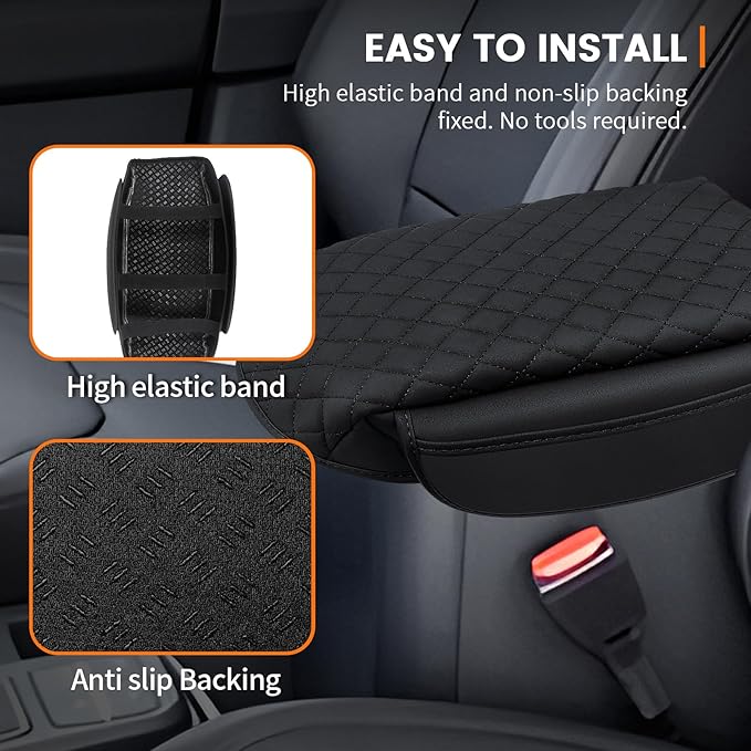 Custom Fit for Center Console Cover Ford Maverick 2022 2023 2024 2025 Armrest Cover Center Console Pad Interior Accessories Car Armrest Seat Box Cover Protector with Pockets Storage Bag
