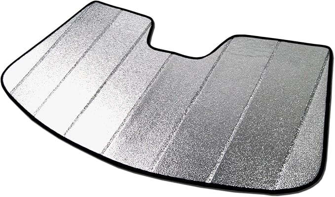 Custom Fit Car Sun Shade Windshield | Sun Visor | Car Window Shades | Fold Up Front Sunshade Visor | Compatible with Audi Q3 2011-2019 | CFS-015-S | Silver & Grey 1-pc Set
