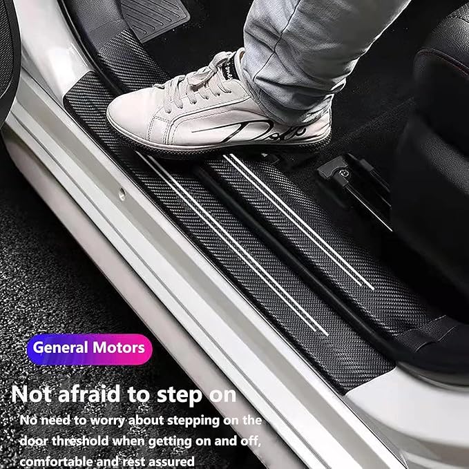 TACOPETS Door sill Protector, Door sill Scratch Protection (for All car Models) Door sill Protector（4PC）