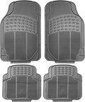 TLH Rubber Trimmable Car Floor Mats Universal Fit, Gray Color