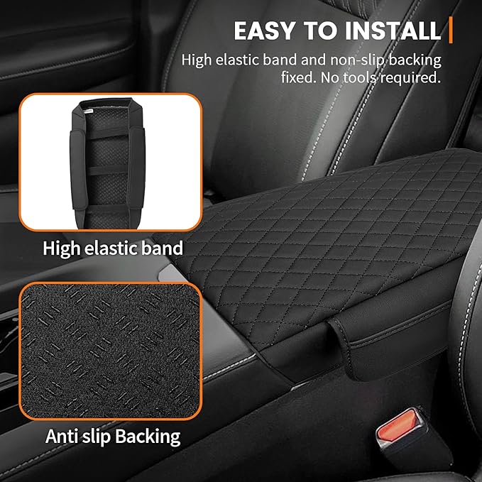 Custom for Center Console Cover Nissan Murano 2025 2026 Armrest Cover Accessories PU Leather Armrest Seat Box Cover Protector with Pockets Storage Bag