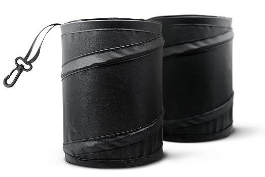 Mavoro 2 Pack, 1 Gallon Car Trash Can | Waterproof Collapsible Pop-Up Car Bin (2 Pack, 1 gal)
