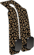 Car Headrest Purse Hanger Abstract Gold Glitter Leopard 1 Pack Bag Purse Holder for Car Premium Leather Double Metal Hook for Handbags, Grocery Bags and Phones