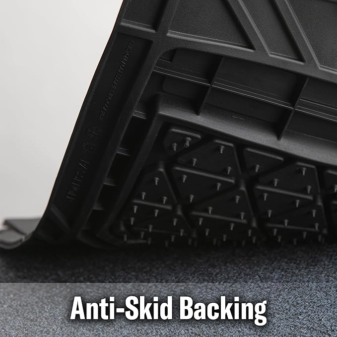 Dickies 3-Piece Black Adjustable-Runner Truck Floor Mats, Heavy-Duty Mats for Trucks — Black
