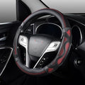 Iwantit® Steering Wheel Cover with 3D Honeycomb Anti-Slip Design and Breathable Fabrics, Universal 14.5-15 Inch (Red/Black)