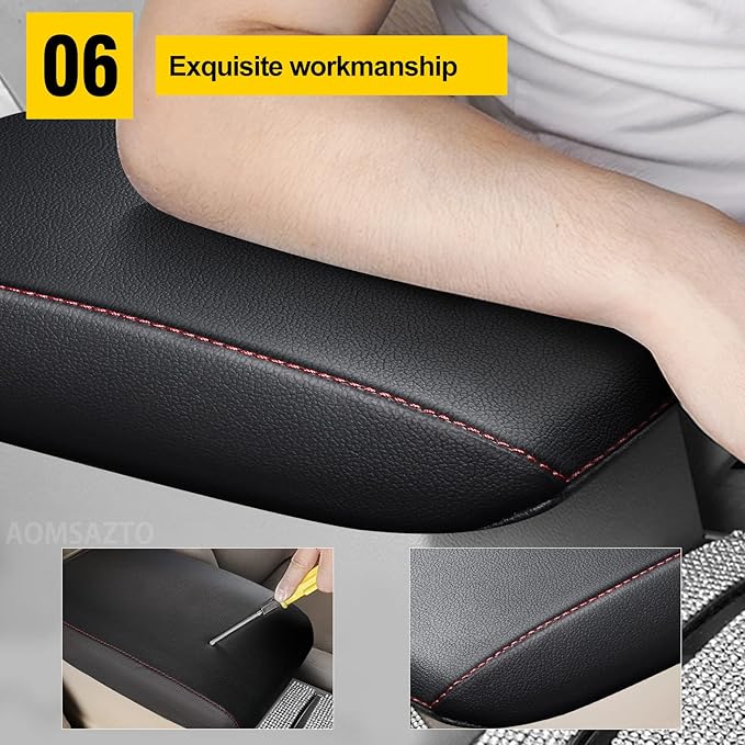 AOMSAZTO Armrest Covers for 2021 2020 2019 2018 2017 2016 Jeep Cherokee Console Cushion for Jeeps