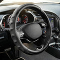 Carbon Fiber Steering Wheel Cover – 15 Inch Universal Fit for Cars & SUVs – Anti-Slip Grip, Breathable Leather Texture, Sporty Carbon Fiber Look – Premium Car Interior Accessories – Black