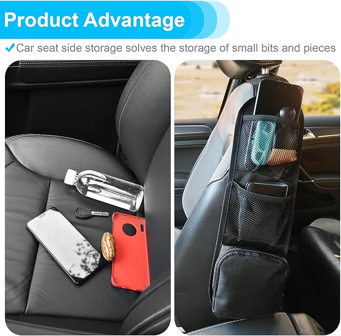2PCs 1.0 Car Seat Storage Hanging Bag