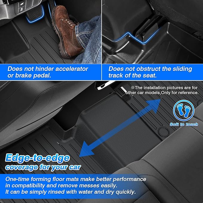 Grand Cherokee Floor Mats - Car Mats for Jeep Grand Cherokee 5-Seater 2022-2025(Include 4xe, Not WK or L), All Weather Floor Mats and Cargo Liner for Grand Cherokee Accessories, Heavy Duty Rubber Mats