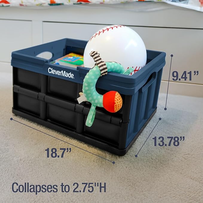 CleverMade Collapsible Basket (100% Recycled) - 32L - Ocean