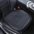 Thin Gel Seat Cushion for Car Seat, Office Chair, Wheelchair, Golf Cart - Non-Slip Car Seat Cushions with 0.7 Inch Gel - Sciatica & Coccyx Pain Relief (Leather, Black)