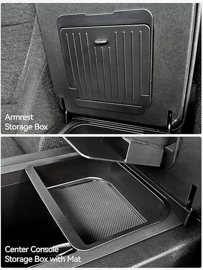 ELECFRESH 4PCS Center Console Organizer Tray for 2024 2025 Toyota Land Cruiser 250 Accessories, Armrest Storage Box Armrest Hidden Storage Box Cup Holder