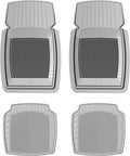 PantsSaver New Generation Car Mats – All-Weather, Heavy Duty, Waterproof, Anti-Slip Rubber Floor Liners for Cars, Trucks, SUVs, Minivans & More 4 Piece Set, Gray