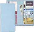 Car Registration and Insurance Holder, Blue Vehicle Glove Box Car Organizer with Magnetic Closure for Documents, Cards, License Car Organization, 1 Pack