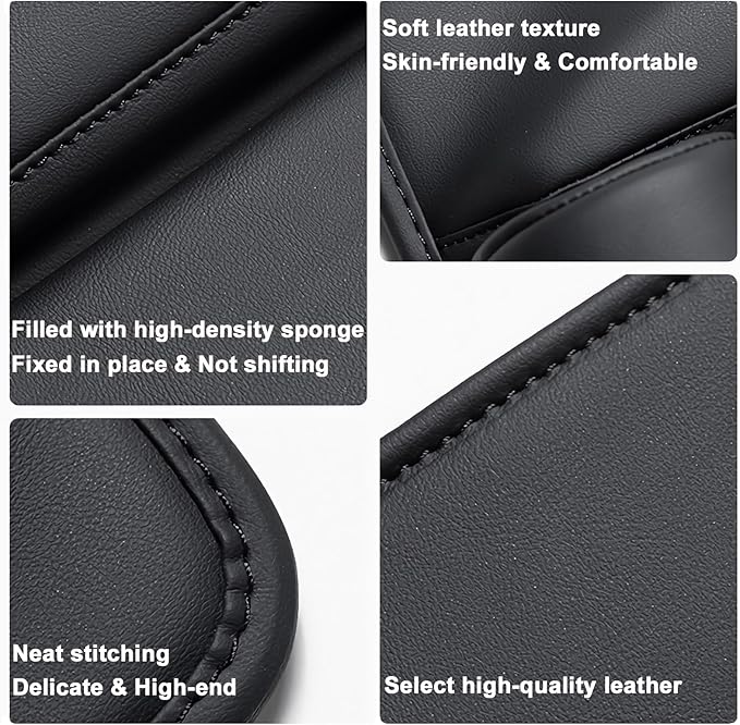 Car Seat Gap Filler Organizer, Universal Premium Leather Seat Organizer with Cup Holder, Seat Gap Storage Box with Bottle Holder, Car Leather Gap Bag Front Center Console Seat (Driver Side)