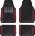 FH Group Automotive Floor Mats – Universal Fit Premium Carpet Car Mats with Driver Heel Pad, Full Set for Cars, SUVs & Trucks - Burgundy