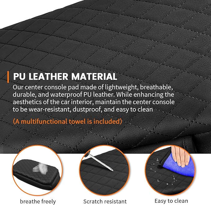 Custom Fit for Center Console Cover Toyota Tacoma 2016-2023 Armrest Cover Center Console Pad Interior Accessories Car Armrest Seat Box Cover Protector