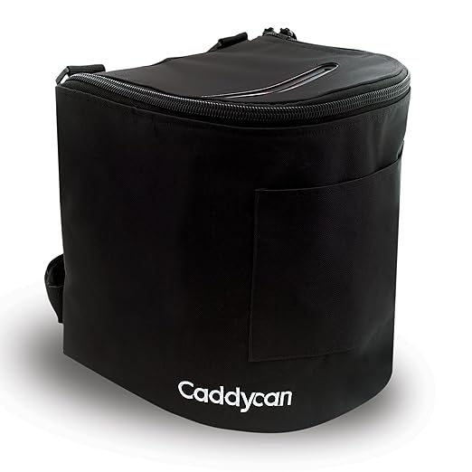 Caddycan Auto - Car Trash Can with Lid | Compact, Durable Multipurpose Trash Bin and Organizer for Commuting, Adventures | Utility Pockets and 100% Leak-Proof