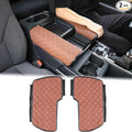 Car Leather Center Console Protector Cover Compatible with Toyota Tundra/Sequoia 2022-2026, Center Console Armrest Seat Box Cover Cushion Lid Protector Pad Waterproof Anti-Scratch Interior Accessories